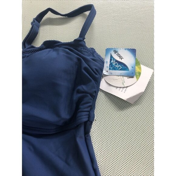 NWT Croft & Barrow Lycra Xtralife Tankini Top BLUE - Picture 4 of 5